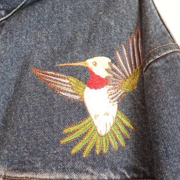 Wrangler Hero Embroidered Jean Jacket Size M - Picture 4 of 6